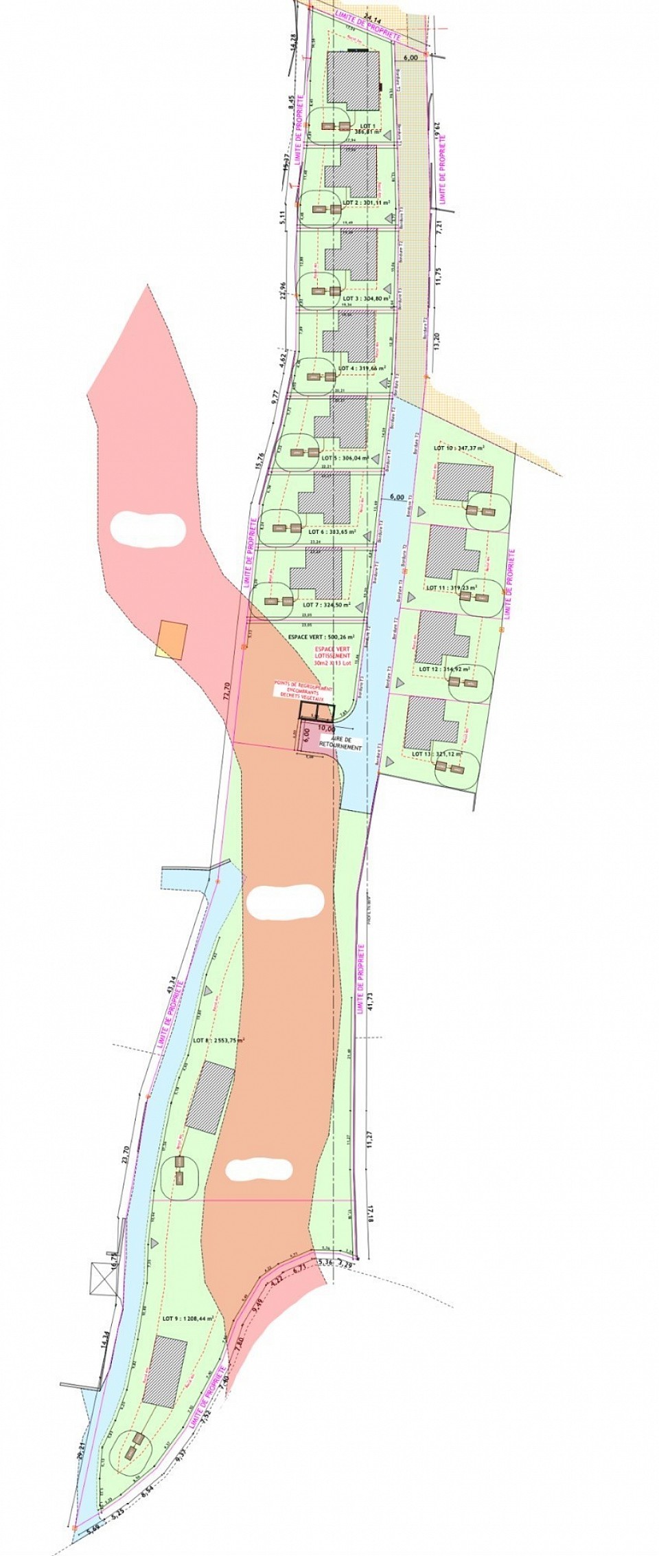 PUESTA DE SOL - Plan d’aménagement des parcelles