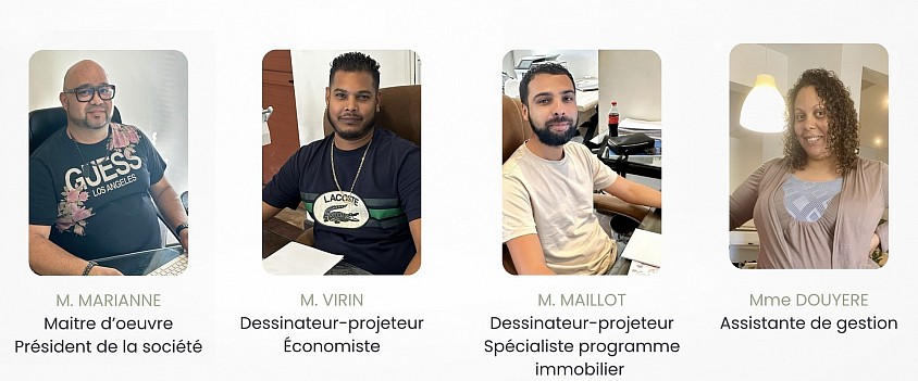 MARIANNE Stéphane : 0692 04 26 75 - VIRIN NARAYANIN Stéphane : 0693 49 25 26 - MAILLOT Fabien  : 0692 42 68 88 - DOUYERE Ingrid : 0693 91 85 00